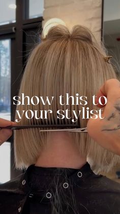 Jocelyn McClellan | SHOW THIS TO YOUR STYLIST - save this post IF you like this haircut for inspo- @chrisjones_hair breaks down what he wanted from this cut... | Instagram Low Bun Hairstyles Tutorial, Back Undercut, Curling Tutorial, A Line Haircut, Growing Out Bangs, Short Hair Waves, Short Blonde Bobs, Curl Tutorial