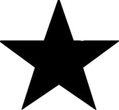 a black star on a white background