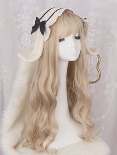 Attention: This price includes a hairband only, others are not included. Adjustable Bunny Ears Headband, Costume Headband With Ears, White Harajuku Style Hair Accessories, Lace Hairband, Sweet Lolita, Lolita Dress, Matching Dresses, Lace