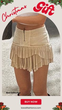 This Y2K Womens Pleated Zipper Mini Skirt in Khaki is a musthave for your wardrobe With its chic pleated design this skirt is sure to turn heads The zipper closure provides a secure fit while the khaki hue offers a timeless look The lightweight fabric is comfortable to wear and easy to Style Whether #y2kaesthetic #clothing #fashion #outfits #y2kstyle #y2kfashion #kawaiifashion #gift #christmas #xmas #genzstyle #genzoutfit Y2k Women, Retro Sweater, Y2k Clothing, Kawaii Clothes, Bottom Clothes, Lingerie Sleepwear, Kawaii Fashion, Y2k Style, Swimwear Accessories