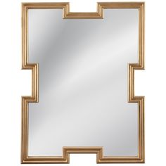 a gold framed mirror on a white background