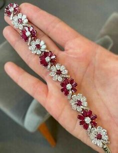 Diamond Polki Bracelet, Surreal Jewelry, Fancy Bangles, Bangle Diamond, Rubies And Diamonds, Ruby Bangles, Tiaras Jewellery, Diamond Bangles, Diamond Bracelet Design