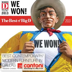 a magazine cover with an image of a man holding a sign that says we won