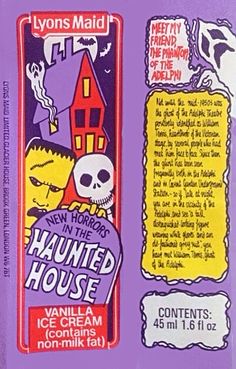 an old fashioned halloween bookmark with the words, happy halloween house and skeletons on it