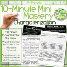 the ten minute mini - lesson is shown in green and white