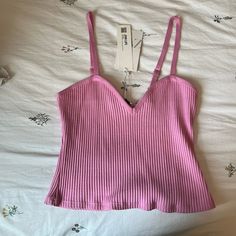 Never Worn Adjustable Straps Sweetheart Neckline Ribbed Fabric Slightly Cropped Zara Pink Fitted Tank Top, Pink Ribbed Cami Top, Zara Fitted Pink Tank Top, Fitted Zara Pink Tank Top, Fitted Pink Zara Tank Top, Zara Pink Tank Top For Spring, Trendy Zara Camisole Top, Ribbed Fabric, Zara Tops