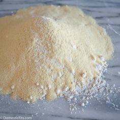 a pile of flour sitting on top of a table