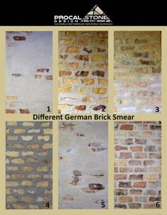 the different types of brick walls are shown