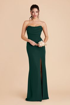 Mira Emerald Chiffon Bridesmaid Dress | Birdy Grey Emerald Bridesmaid Dress, Green Chiffon Bridesmaid Dress, Forest Green Bridesmaid Dresses, Cowl Neck Gown, Emerald Bridesmaid, Emerald Green Bridesmaid Dresses, Wedding Guess, Dark Green Bridesmaid Dress, Fairy Tale Romance