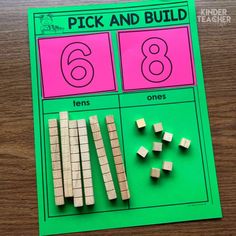 Can You Make It Math Game, Makerspace Ideas For Kindergarten, Place Value Anchor Chart 1st Grade, Kindergarten Place Value, Teaching Tens And Ones, Place Value Activities Kindergarten, Ones And Tens Activities, Math Night Activities, Maths Interventions