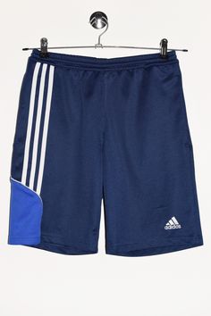 "Adidas Climalite shorts in blue. - Size tag: Please always check measurements before buying. Youth size L -13-14y, Fits like Women's S/M - Measurements (laying flat): Waist: 13\" stretches to -16.5\"  Outleg: 18\" Inleg: 9\" Thigh: 11\" Rise: 9.5\" Leg opening: 10\" -Wear: /Please see images for details/ Overall in good condition- fabric snags at couple of places, as shown on the pictures. - Fabric: Polyester *All of our items are preloved pieces so some signs of natural wear and age are to be expected. Please look through the photos carefully to check if the condition is to your satisfaction. *All efforts are made to show any defects however small imperfections may be missed. In cases that we've missed a major flaw, please remember that we are still human and make mistakes, please contac Blue Sporty Athletic Shorts With Three Stripes, Blue Striped Sporty Athletic Shorts, Blue Training Bottoms With Three Stripes, Blue Sports Shorts With Three Stripes, Blue Athletic Shorts With Three Stripes For Sports, Making Mistakes, Black Adidas, Sport Shorts, Short Outfits