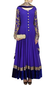 Umbrella Frocks Designs & Styles Latest Collection 2016-2017 (30) Color Floor, Floor Length Anarkali, Inspiration Journal, Embroidered Anarkali, Salwar Kamiz, Desi Clothes, Embroidered Sleeves, Indian Couture, Anarkali Suit