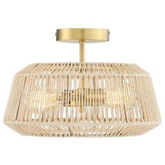 an image of a light fixture with wicker