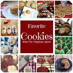 the cover of favorite cookies from the gingham apron, including cookies and other treats