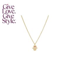 in stock Red Cubic Zirconia Necklace Gift, Hamsa Pendant, Gold Pendant Necklace, Cubic Zirconia, Gold Necklace, Pick Up, In Store, Buy Online, Pendant Necklace