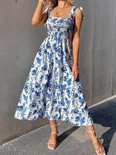 Trendy fall outfits, aesthetic outfits, dress to impress, floral outfits, 2024 fall outfits, fat lady outfits, mom to be outfits Comfortable Dresses, Mode Prints, Womens Long Dresses, Boho Summer Dresses, Breezy Dress, Sleeveless Bodycon Dress, Boho Floral Dress, Bodycon Maxi Dresses, Body Con Dress