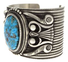 Navajo Natural Kingman Turquoise Bracelet - STB#1501 - Native American Jewelry - SilverTQ, LLC Morenci Turquoise, Bisbee Turquoise, Bracelet Set Silver, Navajo Bracelet, Natural Turquoise Stone, Turquoise Bracelet Cuff, Turquoise Cuff, Funky Jewelry, Kingman Turquoise