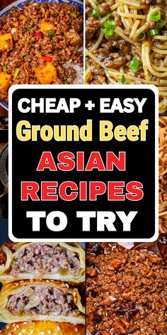 Asian Ground Beef Recipes Dinners With Ground Beef, Ground Beef Pasta, Budget Friendly Dinner, Asian Beef