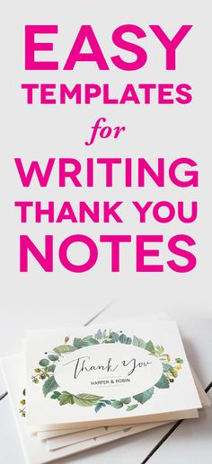 easy templates for writing thank you notes, with the title'easy templates for writing thank you notes '