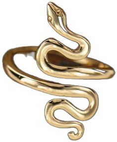 Gold Snake Shape Rings For Anniversary, Unique Gold Snake-shaped Rings, Gold Snake-shaped 14k Ring, 14k Gold Snake Shaped Ring, Adjustable Gold Snake Ring Symbolic, Adjustable Gold Symbolic Snake Ring, Nickel-free Gold Rings For Formal Occasions, Bronze Serpent, Snake Ring Gold