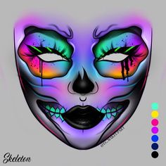 Maquillaje de payasa Cute Clown Makeup, Creative Halloween Makeup, Makeup Charts, Scene Makeup, Halloween Makeup Diy