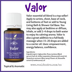 Raindrop Technique Young Living, Valor Essential Oil Blend, Oils For Health, Essential Oil Roller Bottle Recipes, Black Spruce