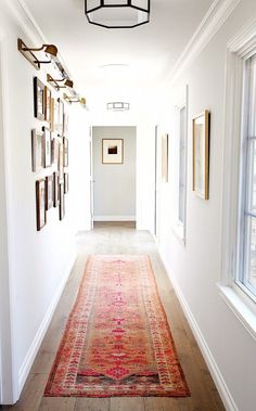 Help For A Long Boring Hallway {and what not to do} - laurel home Renovation House, Best White Paint, Hal Decor, Long Hallway, White Paint Colors, Narrow Hallway, Vintage Interior, Style At Home, Cozy Cottage