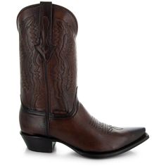 Show off classic Western style with this traditional cowboy boot, which offers high-quality construction and lasting comfort. These burnished leather boots are handcrafted in Leon, Guanajuato, Mexico with brown genuine leather throughout. The classic snip toe of this traditional style boot is accented with western stitching on the shaft and foot. These country boots will make help you create an authentic country look. These cowboy work boots are incredibly versatile‚ wear them every day or add a Western Style Brown Chelsea Boots With Goodyear Welt, Western Brown Goodyear Welted Chelsea Boots, Western Style Brown Goodyear Welted Chelsea Boots, Brown Goodyear Welted Western Chelsea Boots, Western Chelsea Boots With Moc Toe And Leather Lining, Western Chelsea Boots With Leather Lining And Moc Toe, Western Brown Snip Toe Heeled Boots, Western Boots With Goodyear Welted Plain Toe, Western Style Goodyear Welted Work Boots