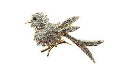 Buddy G's I Tweet for You Brooch Pin, Rhinestones, 87544PNCREGT Bird Pins, Prom Night, Tractor Supplies, Family Events, Rhinestone Brooches, Small Birds, Women Accessories Jewelry, Celebration Party, Brooch Pin