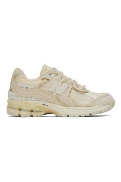 New Balance: Beige 2002RD Sneakers | SSENSE Balanced Beige, Zapatillas New Balance, New Balance Style, New Balance 2002r, Wall Logo, Nylons Heels, Web Technology, Running Fashion, New Balance Women