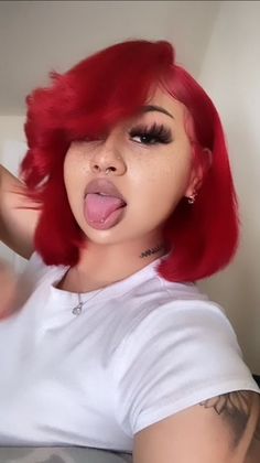 Girl Hair Colors, Dyed Hair Inspiration, Dyed Natural Hair, Pretty Hair Color, Hair Ponytail Styles, Dope Hairstyles, Hair Laid, Ponytail Styles, Baddie Hairstyles