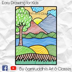 an easy drawing for kids with the title easy drawing for kids by sammudia's art classes