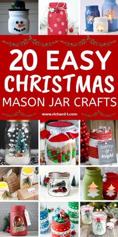 20 easy christmas mason jar crafts