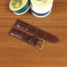 This is custom alligator watch straps, crafted by skilled craftsmen. The main material used is high quality brown alligator, the accessories and components are all high quality and environmentally friendly. This watch strap can be customized with every detail according to the requirements of the customer. The leather watch strap will refresh and celebrate the elegance of timepieces; it can also become a wonderful and unique gift. ✔️PRODUCTS INCLUDE: -Alligator watch strap -Stainless steel pin buckle -Quick release spring bars  ✔️PRODUCT DETAILS: -Main materials: High quality Alligator -Color: Brown -Lining materials: Zermatt leather(Water resistant leather) -Stitching color: Brown (Can be customized) -Length of parts: 12.5cm x 7.5cm (Can be customized) -Buckle: stainless steel deployant cl Classic Brown Rectangular Watch Bands, Brown Business Watch Bracelet Strap, Brown Rectangular Bracelet Strap Watch Accessories, Brown Rectangular Watch Accessories With Bracelet Strap, Brown Business Watch Bands With Bracelet Strap, Brown Bracelet Strap Watch Bands, Brown Bracelet Strap Watch For Business, Brown Business Watch With Bracelet Strap, Brown Formal Watches With Bracelet Strap