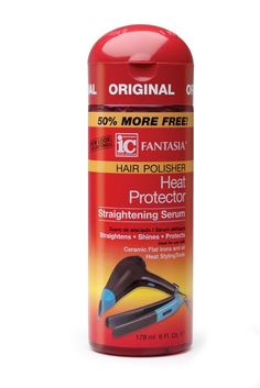 Fantasia IC HEAT PROTECTOR Straightening Serum, 6 Fl. Oz. ($9.79) | Fantasia Hair Care Hair Products Hair Straightening Serum, Heat Protector, Ceramic Flat Iron, Flat Irons, Hair Silky, Curling Irons, Heat Protectant, Hair Straightening, Hair Dryers