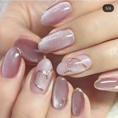 Elegant Touch Nails, Metallic Nail Art, Minimal Nails Art, Hello Nails, Subtle Nails, Beauty Nails Design, Fancy Nails Designs