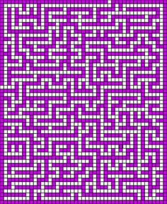 a cross stitch pattern in purple and white