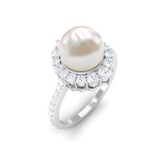 Product Details If youre easily captivated by classics, look no further than this Freshwater Pearl Halo Ring! Dripped in elegance, it features the Centerpiece of 8 MM Round Shape Freshwater Pearl, effortlessly secured by Bead Setting. For a scintillating touch, it has been adorned by shimmery Halo and side-stones of Round Shape Diamond. You could go from flaunting this Certified Pearl Ring everyday to saving it for special occasions and it wont fail to make a befitting statement. Product Information SKU SHP-RINGS082217393 Width 14 mm Height 9 mm Weight 3.04 gm (Approximate) FRESHWATER PEARL INFORMATION No.of Stones 1 Pieces Total Weight 7.48 Carat (Approximate) Dimension(approx) Round-8X8 mm-1 Pcs Color White Cut Brilliant Shape Round Setting Type Bead-Set Quality Grade AAA DIAMOND INFORMA Pearl Halo Ring, Pearl Halo, Ring Everyday, Diamond Halo Ring, 18k Yellow Gold Ring, Halo Diamond Ring, Halo Ring, Halo Rings, Diamond Halo