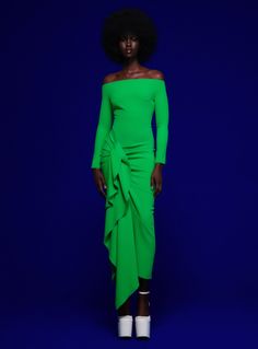 The Lotus Midaxi Dress in Green – Solace London US Jumpsuit In Winter, Spring Summer 23, Solace London, Midaxi Dress, Black Ombre, Draped Skirt, Muslim Fashion Outfits, Stylish Dresses For Girls, The Lotus