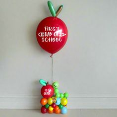 an apple balloon with the words i got to know you