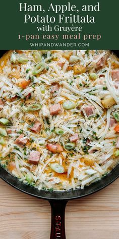 ham, apple and potato frittata with gruyre