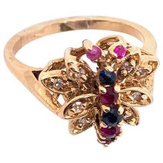 Diamond Heart Ring, Round Sapphire, Gold Rings Fashion, Dope Jewelry, Fashion Ring, Ruby Diamond, Diamond Cluster, Gold Fashion, Diamond Heart