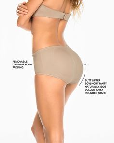 Magic Benefit Instant Butt Lift Padded Boyshort Panty | Leonisa Supportive Full Coverage Shapewear With Built-in Padding, Supportive Shapewear With Built-in Bra, Short Length, Supportive Brief Bottoms With Moderate Back Coverage, Supportive Shapewear Bottoms With Built-in Bra, Supportive Shapewear Shorts With Built-in Bra, Supportive Short-length Shapewear With Built-in Bra, Shapewear Shaping Short Pants, Full Coverage Stretch Shapewear With Built-in Padding, Supportive Full Coverage Shapewear With Built-in Shorts