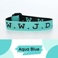 Aqua Blue - WWJD What Would Jesus Do Bracelet These bracelets are a wonderful way to help you or a loved one keep Our Savior in mind as go through your busy day. Whether at work, school or play these bracelets will bring to mind the question, What Would Jesus Do? What Would Jesus Do Bracelet - WWJD Bracelet - The adjustable buckle ensures a snug fit without being too tight or slipping off the wrist. Moreover, they are super easy to put on and take off - no fuss, no muss! High-quality soft materi What Would Jesus Do Bracelet, Wwjd Bracelet, Neon Summer, What Would Jesus Do, Inspirational Poems, Our Savior, Bleu Turquoise, Religious Gifts, Braided Bracelets