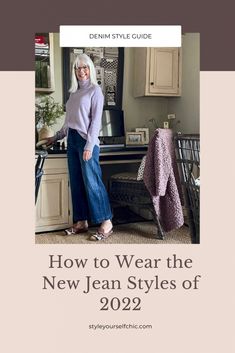 Jean Silhouettes: How to Wear the New Jean Styles of 2022 Jeans For Apple Shape, 2022 Jeans, Update Wardrobe, Client Meeting, Accessorizing Outfits, Jean Styles, Jeans Tshirt, Layer Necklaces, Jean Fashion