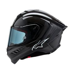 the helmet is black and white with a red stripe on it's front side