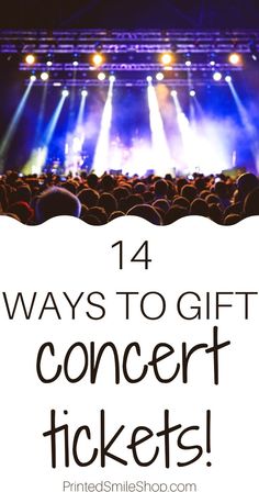 Learn all about concert ticket gifts and how to gift concert tickets even when you don't have them yet. Learn the best ideas to plan a concert ticket gift surprise to help you plan a fun concert ticket reveal. Learn more about printable concert ticket templates at printedsmileshop.com Concert Ticket Gift Surprise Christmas, Creative Way To Give Tickets As A Gift, Creative Ways To Wrap Concert Tickets, Creative Way To Give Concert Tickets As A Gift, Tickets For Concert, How To Wrap Concert Tickets For Christmas, Ways To Give Tickets As A Gift, Creative Ways To Give Tickets As A Gift