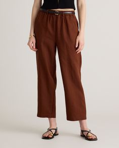 Women's 100% European Linen Pants Best Travel Pants, Breezy Outfit, Linen Tank Top, Linen Tank, Linen Short, European Linens, Linen Pants Women, Organic Linens, Stepping Out