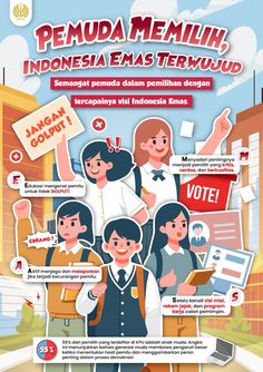 an advertisement for indonesia's first - ever digital campaign, pemua memih