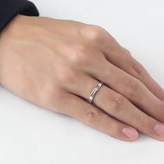 Material: High-Quality Solid 925 Sterling Silver (Nickel-Free and Lead-Free)Color: SilverWidth: 2.2mm and 2.7mm 2.2mm Ring Size: Adjustable, Suitable for Sizes from 3 to 102.7mm Ring Size: Adjustable, Suitable for Sizes from 5 to 14Packaging: Complimentary Gift Box and Jewelry Pouch Care Instructions: Sterling silver can be worn in the shower and will not rust. Silver will oxidize naturally, use a gentle silver cleanser or a silver polishing cloth to clean and re-shine as needed. Store your jewe Hypoallergenic White Gold Open Band Ring, Classic Hypoallergenic White Gold Midi Rings, Classic Hypoallergenic White Gold Rings, Hypoallergenic Classic White Gold Rings, Stackable White Gold Couple Rings, Minimalist Stackable White Gold Couple Rings, Minimalist White Gold Stackable Promise Rings, White Gold Stackable Couple Rings, Hypoallergenic White Gold Stackable Promise Rings